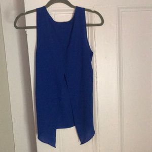 Electric Blue Split-back Top